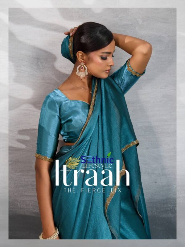 Sethnic Itraah Burberry Chiffon Saree Wholesale Catalog Collection Exporter