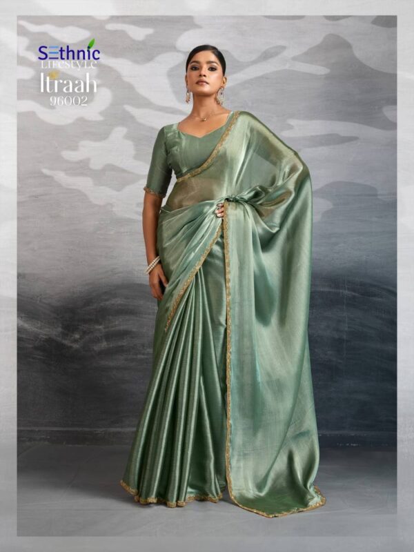 Sethnic Itraah Burberry Chiffon Saree Wholesale Catalog Collection Exporter - Image 3