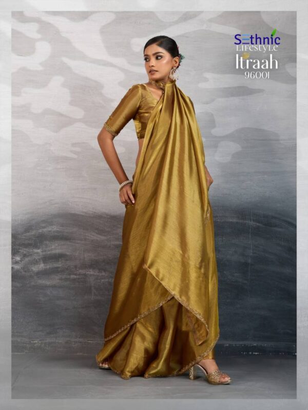 Sethnic Itraah Burberry Chiffon Saree Wholesale Catalog Collection Exporter - Image 4