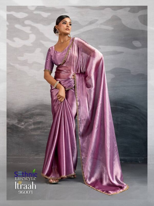 Sethnic Itraah Burberry Chiffon Saree Wholesale Catalog Collection Exporter - Image 5