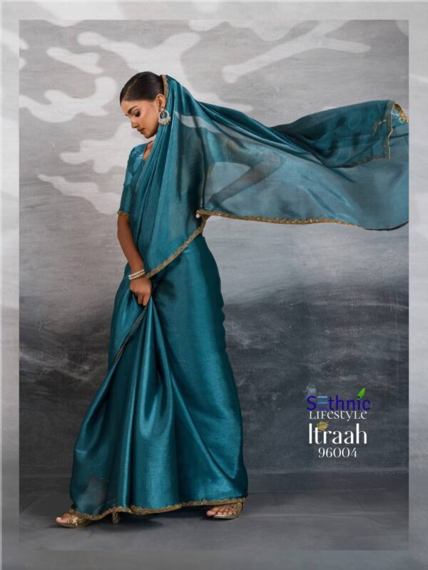 Sethnic Itraah Burberry Chiffon Saree Wholesale Catalog Collection Exporter - Image 6