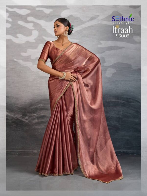 Sethnic Itraah Burberry Chiffon Saree Wholesale Catalog Collection Exporter - Image 2