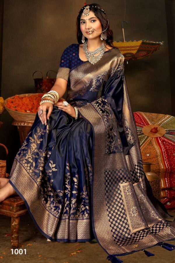 Saroj Jugal Satin Wedding Wear Satin Silk Sarees Wholesale Catalog Collection Exporter - Image 3