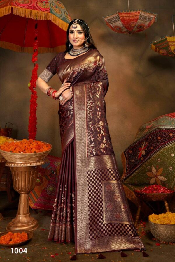 Saroj Jugal Satin Wedding Wear Satin Silk Sarees Wholesale Catalog Collection Exporter - Image 2