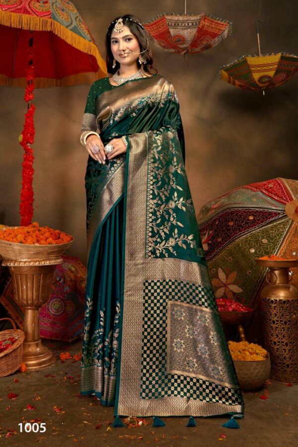 Saroj Jugal Satin Wedding Wear Satin Silk Sarees Wholesale Catalog Collection Exporter - Image 6
