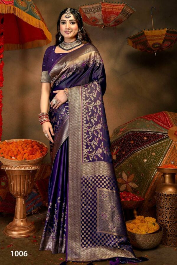 Saroj Jugal Satin Wedding Wear Satin Silk Sarees Wholesale Catalog Collection Exporter - Image 7