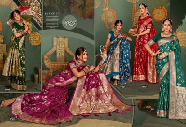 Saroj Shubh Mangalam Satin Saroski Vol 4 Satin Silk Saree Wholesale Catalog Collection Exporter - Image 7