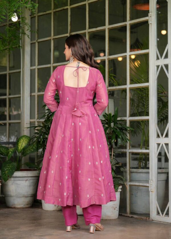 Dmitali 01 Pink Chanderi Silk Kurti Bottom With Dupatta Wholesale Catalog Collection Exporter - Image 4