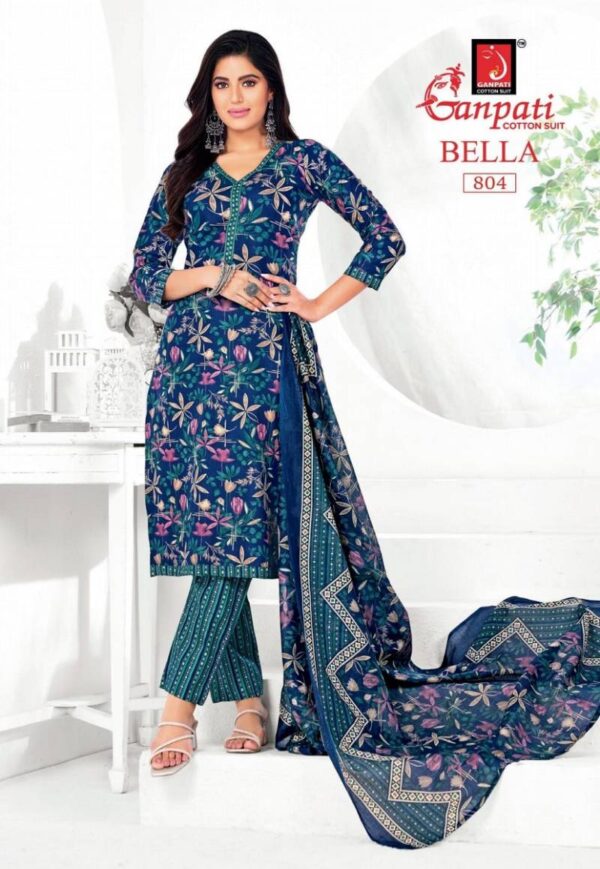 Ganapti Bella Pant Vol 8 Cotton Printed Dress Material Wholesale Catalog Collection Exporter - Image 3