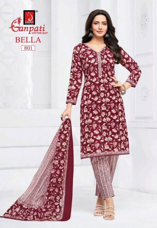 Ganapti Bella Pant Vol 8 Cotton Printed Dress Material Wholesale Catalog Collection Exporter - Image 4