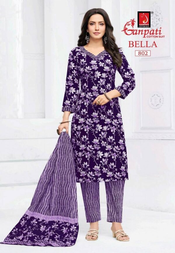Ganapti Bella Pant Vol 8 Cotton Printed Dress Material Wholesale Catalog Collection Exporter - Image 5