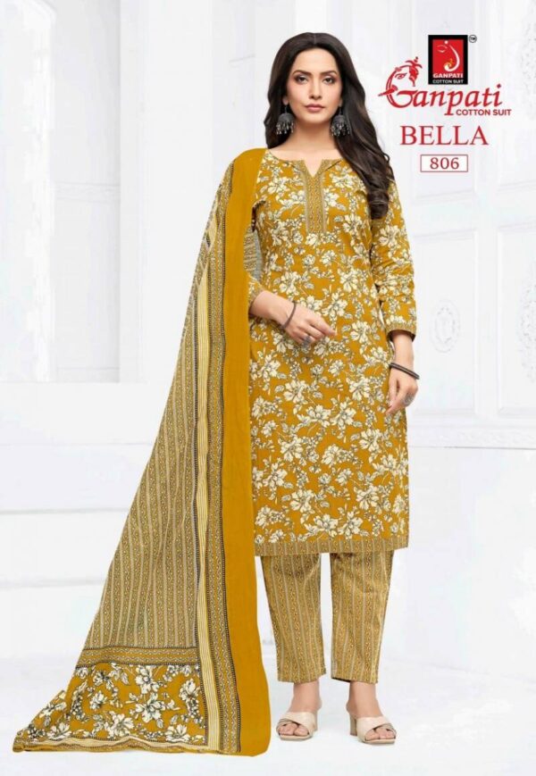 Ganapti Bella Pant Vol 8 Cotton Printed Dress Material Wholesale Catalog Collection Exporter - Image 7