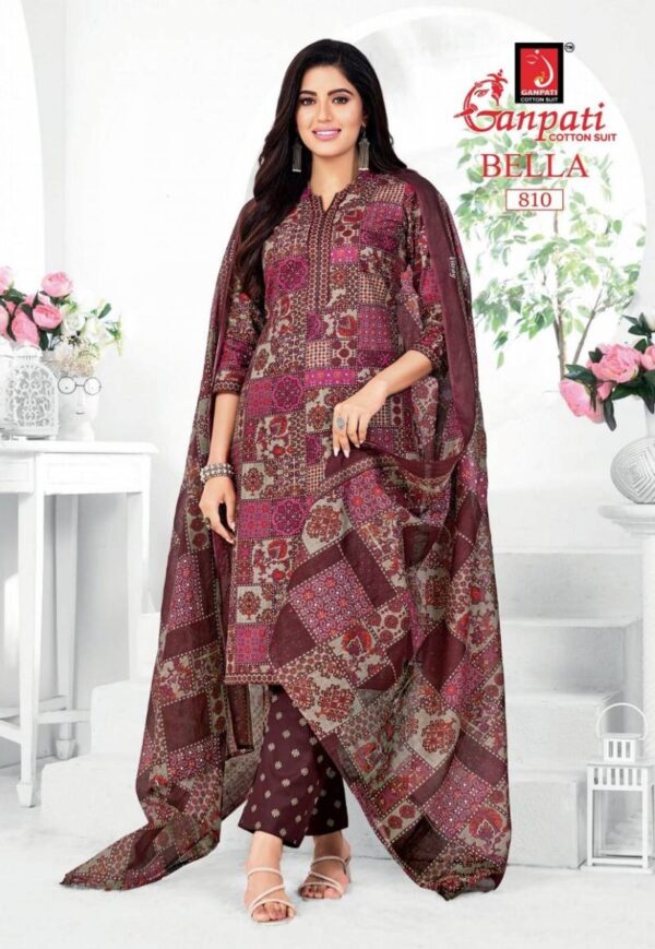 Ganapti Bella Pant Vol 8 Cotton Printed Dress Material Wholesale Catalog Collection Exporter - Image 9
