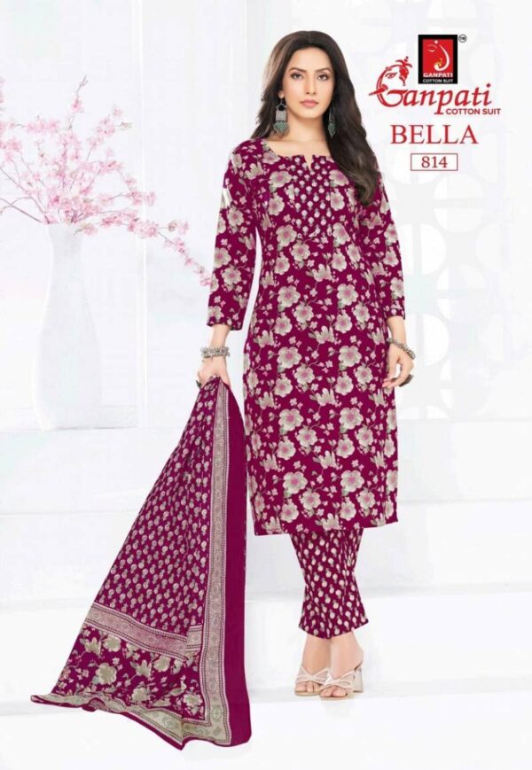 Ganapti Bella Pant Vol 8 Cotton Printed Dress Material Wholesale Catalog Collection Exporter - Image 14