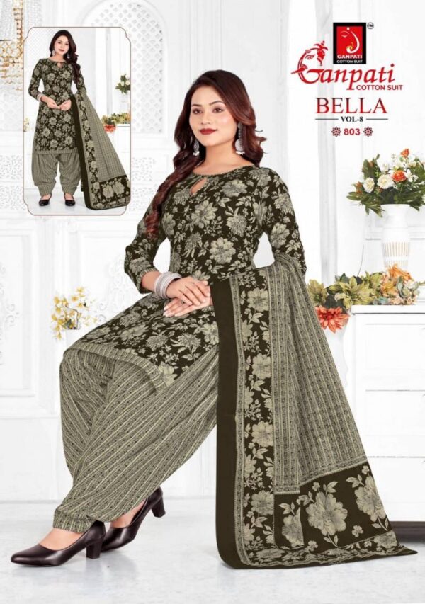 Ganpati Bella Patiyala Vol 8 Fancy Cotton Dress Material Wholesale Catalog Collection Exporter - Image 4