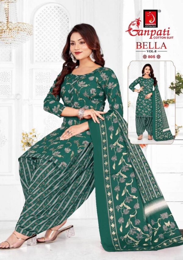 Ganpati Bella Patiyala Vol 8 Fancy Cotton Dress Material Wholesale Catalog Collection Exporter - Image 6