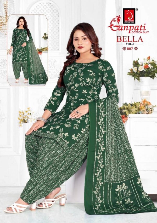 Ganpati Bella Patiyala Vol 8 Fancy Cotton Dress Material Wholesale Catalog Collection Exporter - Image 10