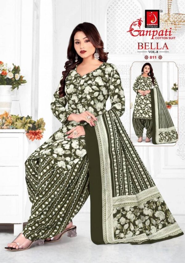 Ganpati Bella Patiyala Vol 8 Fancy Cotton Dress Material Wholesale Catalog Collection Exporter - Image 12
