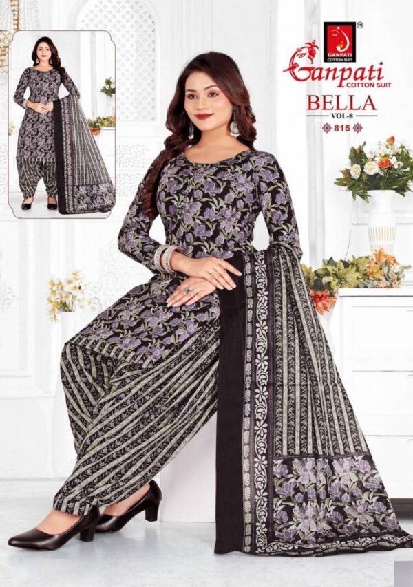 Ganpati Bella Patiyala Vol 8 Fancy Cotton Dress Material Wholesale Catalog Collection Exporter