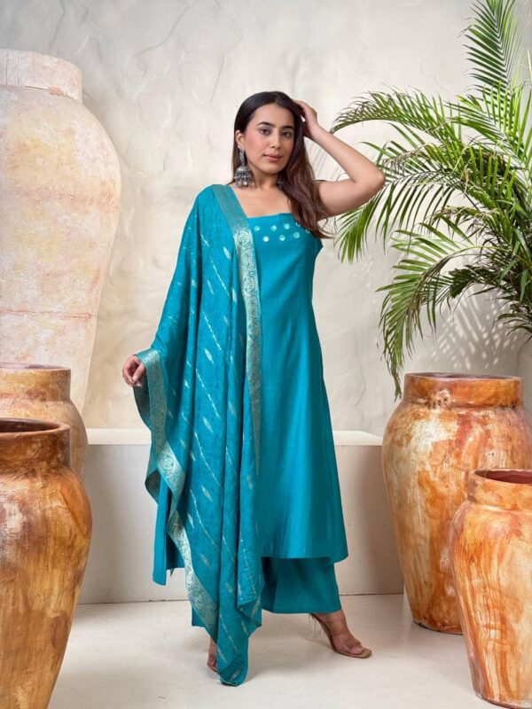 Naisha K 145 Gadwal Kurti Bottom With Dupatta Wholesale Catalog Collection Supplier - Image 4