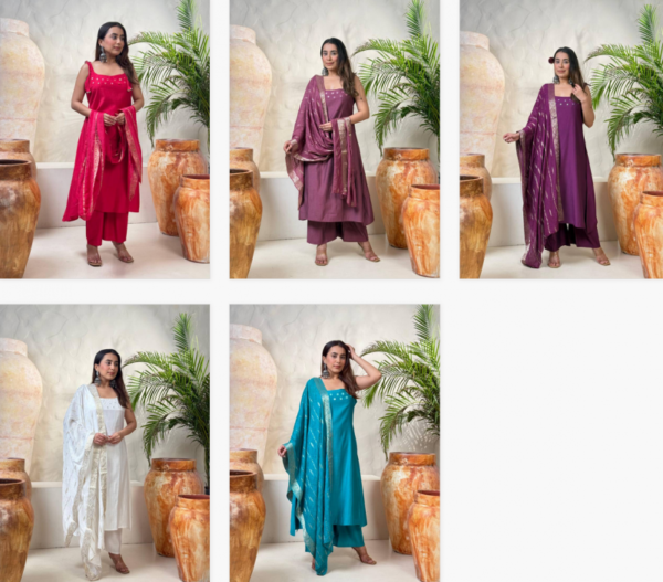 Naisha K 145 Gadwal Kurti Bottom With Dupatta Wholesale Catalog Collection Supplier - Image 6