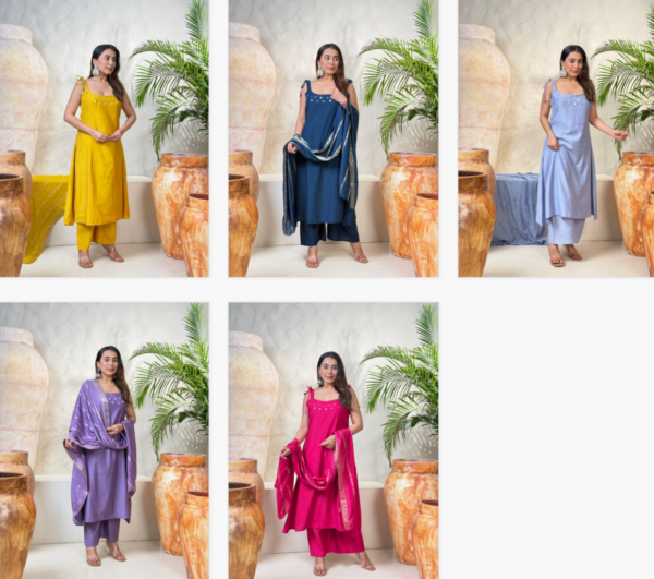 Naisha K 145 Vol 2 Gadwal Kurti Bottom With Dupatta Wholesale Catalog Collection Supplier - Image 6