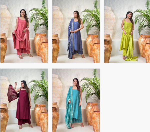 Naisha K 145 Vol 3 Gadwal Kurti Bottom With Dupatta Wholesale Catalog Collection Supplier - Image 6