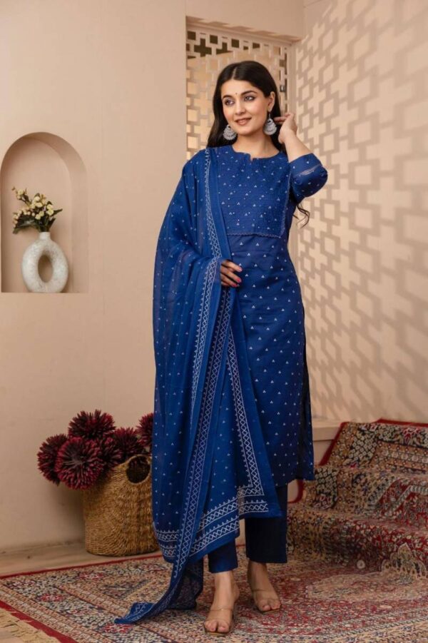 Naisha K 146 Cotton Kurti Bottom With Dupatta Wholesale Catalog Collection Supplier - Image 3