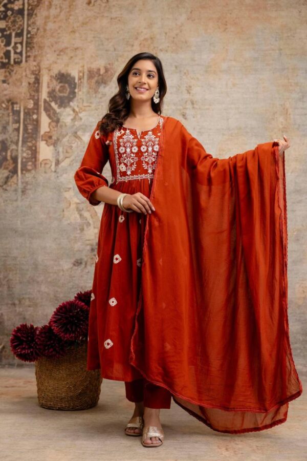 Naisha K 147 Cambric Cotton Bandhani Print Kurta Set Wholesale Catalog Collection Exporter - Image 3