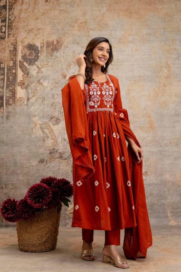 Naisha K 147 Cambric Cotton Bandhani Print Kurta Set Wholesale Catalog Collection Exporter - Image 4
