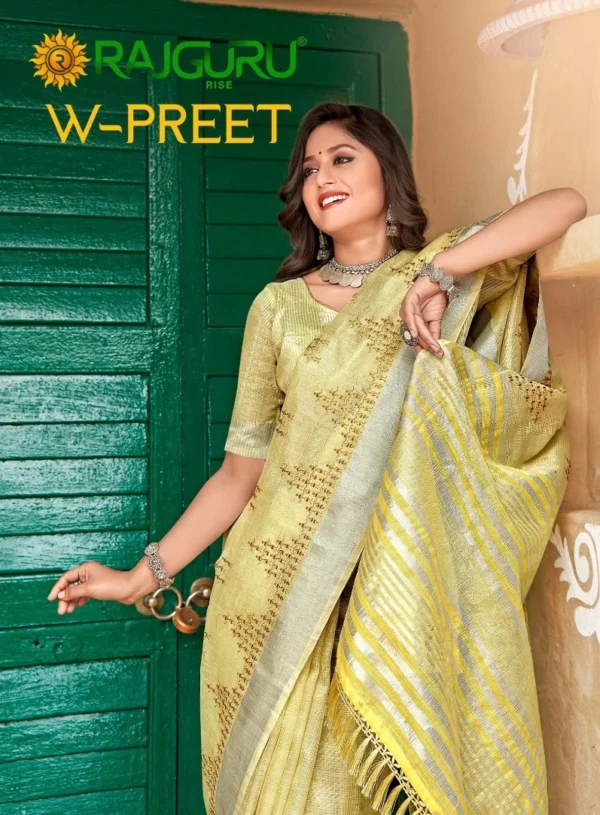 Rajguru Preet Cotton Fancy Sarees Wholesale Catalog Collection Exporter