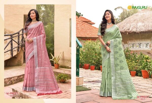 Rajguru Preet Cotton Fancy Sarees Wholesale Catalog Collection Exporter - Image 3
