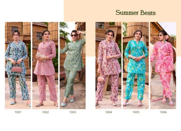 Summer Beats Cotton Foil Printed Co Ord Set Wholesale Catalog Collection Exporter - Image 8