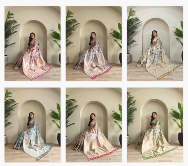 Kc 4026 Festive Wear Cotton Blend Stylish Sarees Wholesale Catalog Collection Exporter - Image 8