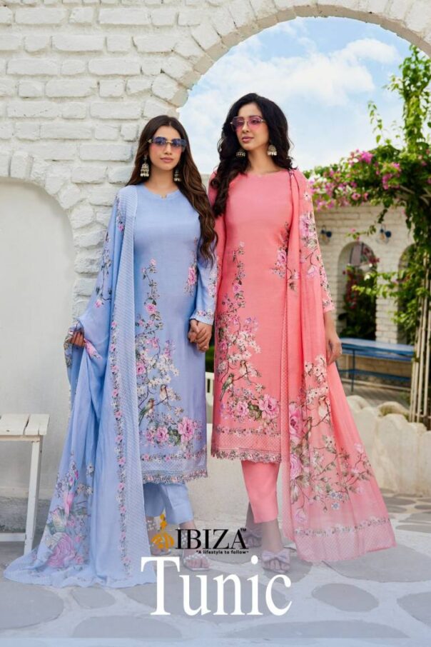 Ibiza Tunic Bemberg Maslin Digital Printed Salwar Kameez Wholesale Catalog Collection Supplier