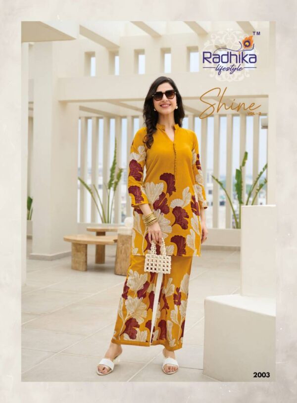 Radhika Shine Vol 2 Cotton Discharge Printed Co Ord Set Wholesale Catalog Collection Exporter - Image 2