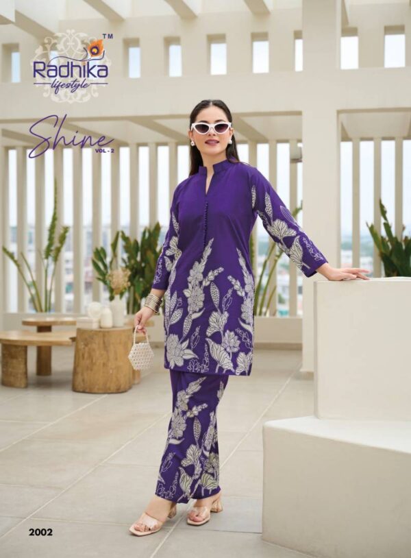 Radhika Shine Vol 2 Cotton Discharge Printed Co Ord Set Wholesale Catalog Collection Exporter - Image 4