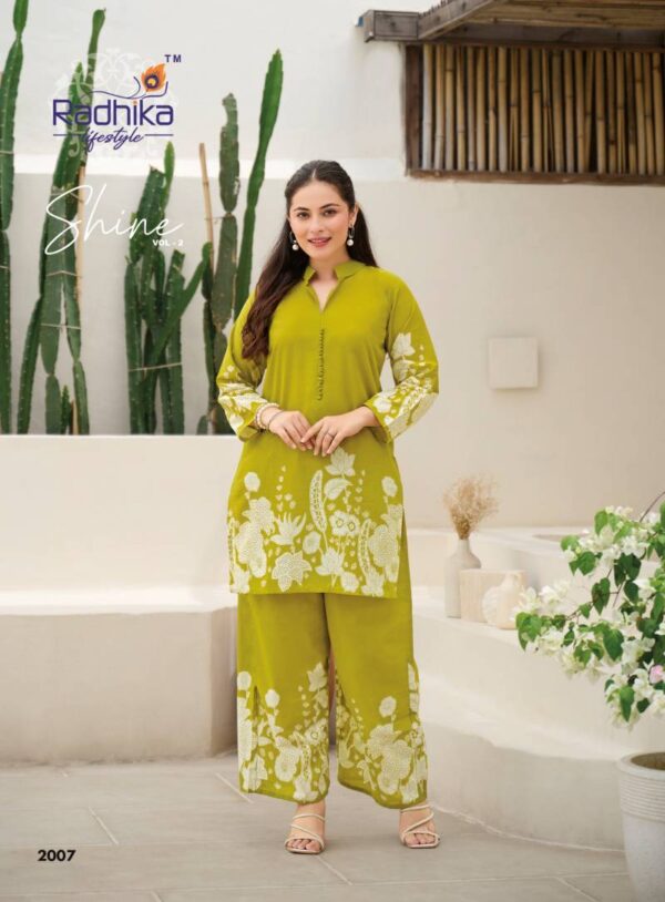 Radhika Shine Vol 2 Cotton Discharge Printed Co Ord Set Wholesale Catalog Collection Exporter - Image 8