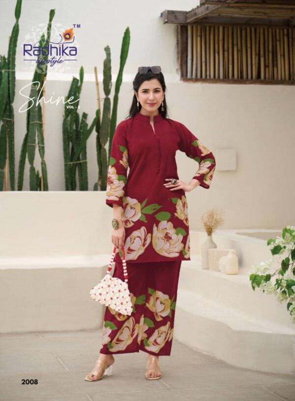 Radhika Shine Vol 2 Cotton Discharge Printed Co Ord Set Wholesale Catalog Collection Exporter - Image 9