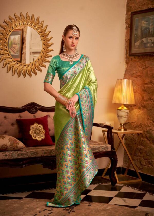 Rajpath Maheswari Tissue Silk Fancy Saree Wholesale Catalog Collection Exporter - Image 4