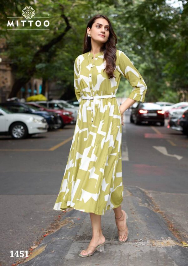 Mittoo Belt Vol 22 Rayon Printed Fancy Kurti Wholesale Catalog Collection Exporter - Image 3