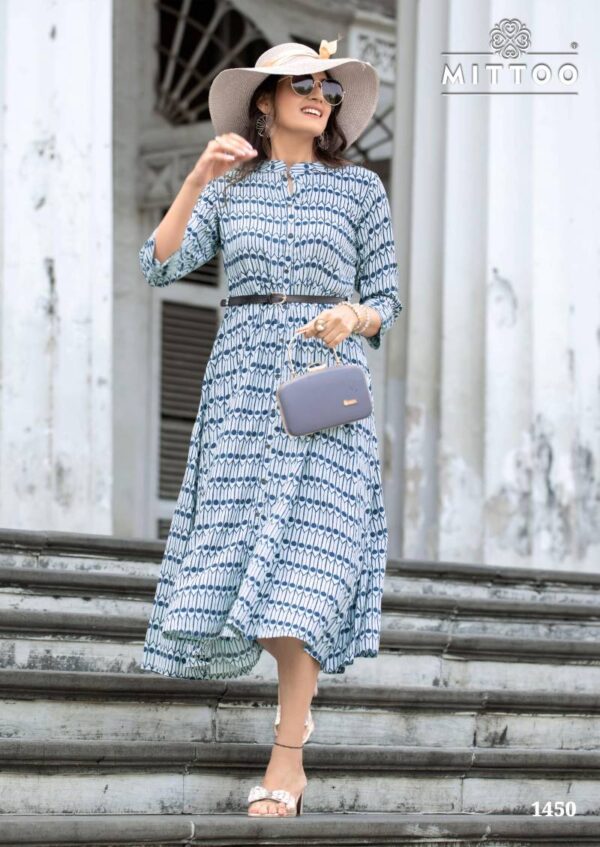 Mittoo Belt Vol 22 Rayon Printed Fancy Kurti Wholesale Catalog Collection Exporter - Image 4