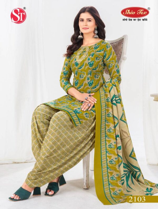 Shiv Tex Simran Vol 21 Patiyala Cotton Printed Dress Material Wholesale Catalog Collection Exporter - Image 2