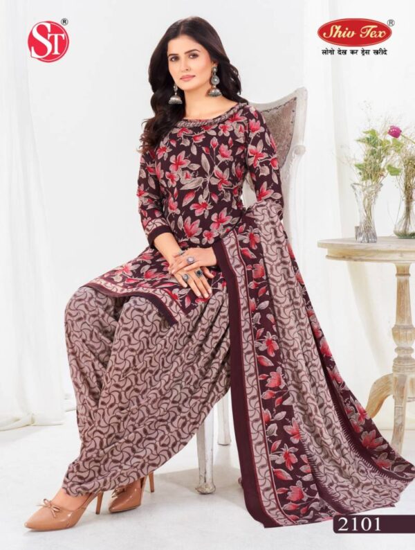 Shiv Tex Simran Vol 21 Patiyala Cotton Printed Dress Material Wholesale Catalog Collection Exporter - Image 3