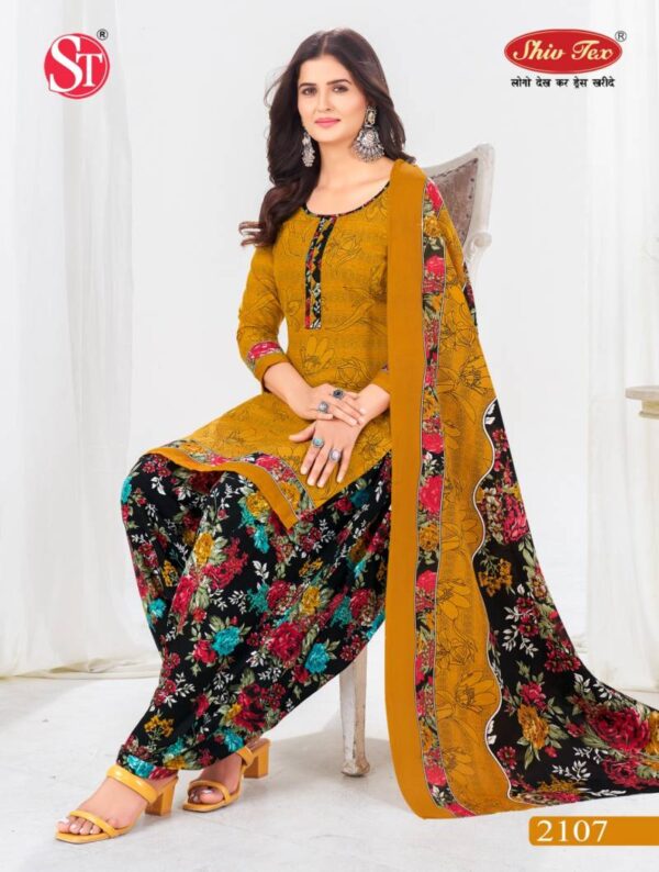 Shiv Tex Simran Vol 21 Patiyala Cotton Printed Dress Material Wholesale Catalog Collection Exporter - Image 4