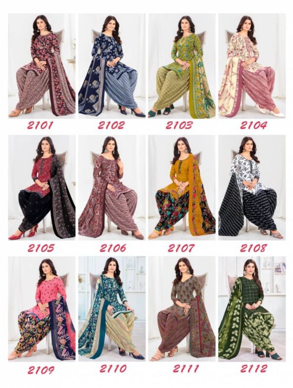Shiv Tex Simran Vol 21 Patiyala Cotton Printed Dress Material Wholesale Catalog Collection Exporter - Image 12