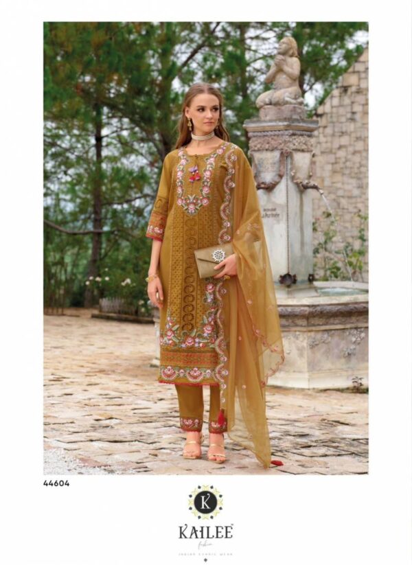 Kailee Estiva Viscose Organza Top Bottom With Dupatta Wholesale Catalog Collection Exporter - Image 6