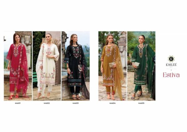 Kailee Estiva Viscose Organza Top Bottom With Dupatta Wholesale Catalog Collection Exporter - Image 7