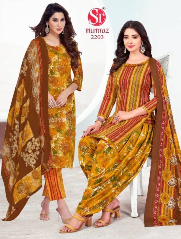 Shiv Tex Mumtaz Vol 22 Indo Patiyala Cotton Printed Dress Material Wholesale Catalog Collection Exporter - Image 6
