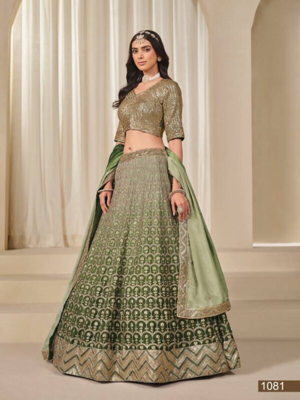 Mehvish Karishma Chinon Silk Designer Lehenga Choli Wholesale Catalog Collection Exporter